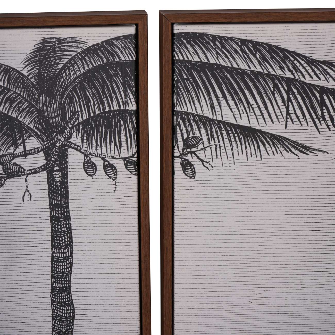 Set of 4 Palm Framed Canvas Wall Art Extra Large - CLEARANCE